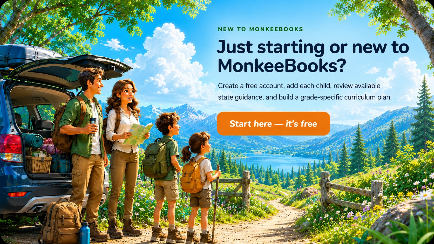 A homeschool family beginning a new journey